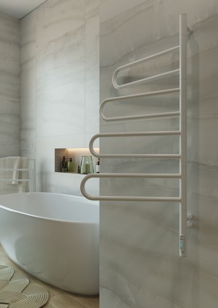 ELNA Grzejnik łazienkowy elektryczny Fluger 4 White 4 elementy ruchome zdjęcie 1