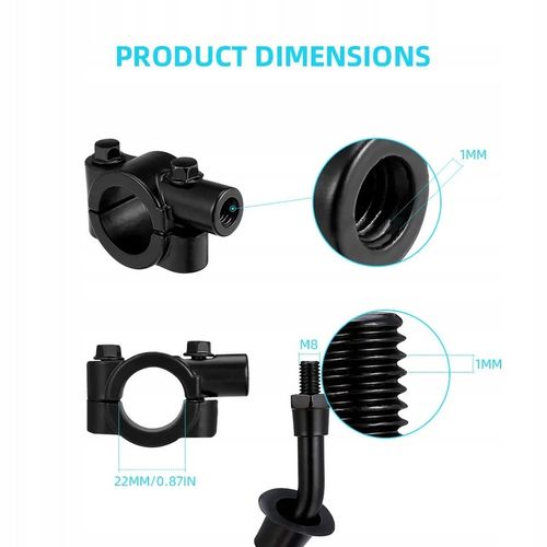 LUSTERKA DO SKUTERA MOTOCYKLA QUADA ATV UNIWERSALNE M8 M10 OBEJMY REDUKCJE na Arena.pl