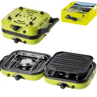 kuchenka turystyczna na kemping podwójna dual compact + grill