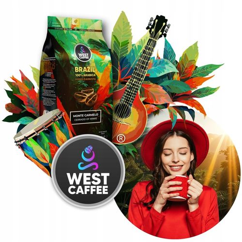 Kawa ziarnista Brazylia 1kg Świeżo Palona - 100% Arabica - Monte Carmelo na Arena.pl