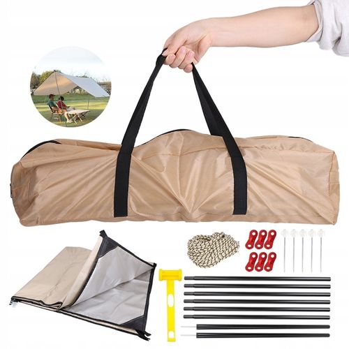 Tarp turystyczny wodoodporny 3x3M Markiza Anty-UV Ogród przydomowy Patio na Arena.pl