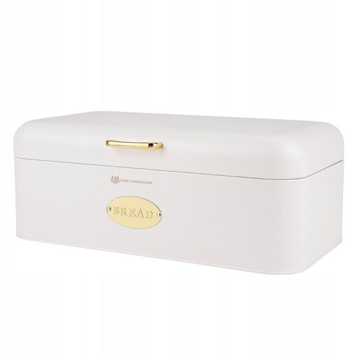 Duży CHLEBAK Pojemnik na Pieczywo Chleb bułki STALOWY Biały Karl na Arena.pl