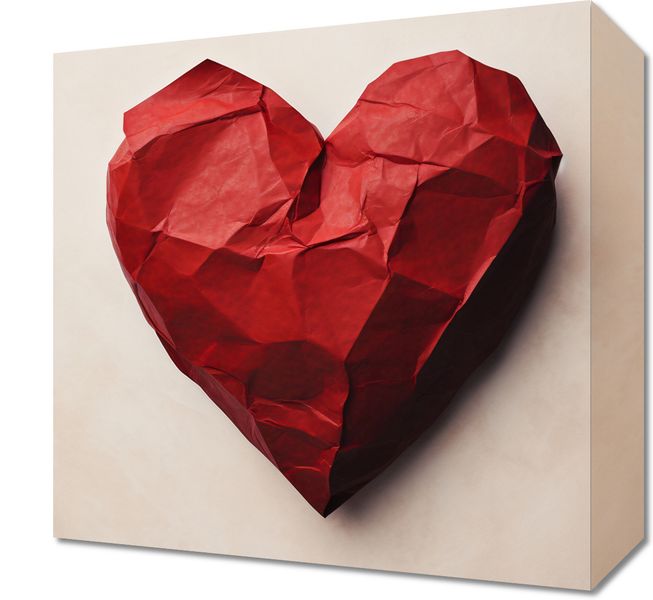 Obraz 30x30cm Kreślone Serce zdjęcie 1