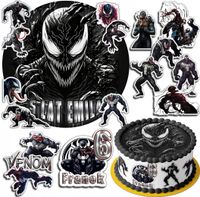 ZESTAW OPŁATEK NA TORT 30CM +17 POSTACI - VENOM + IMIĘ 24CM 26CM