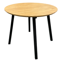 Stół skandynawski okrągły HUGO Ø90 złoty dąb do salonu kuchni jadalni