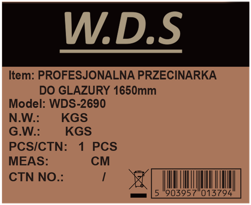 profesjonalna przecinarka do glazury 1650mm wds2690 na Arena.pl