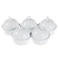 Zawieszki metalowe DZWONECZKI 20mm 5szt. białe