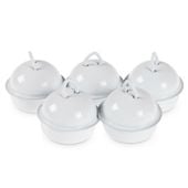 Zawieszki metalowe DZWONECZKI 20mm 5szt. białe