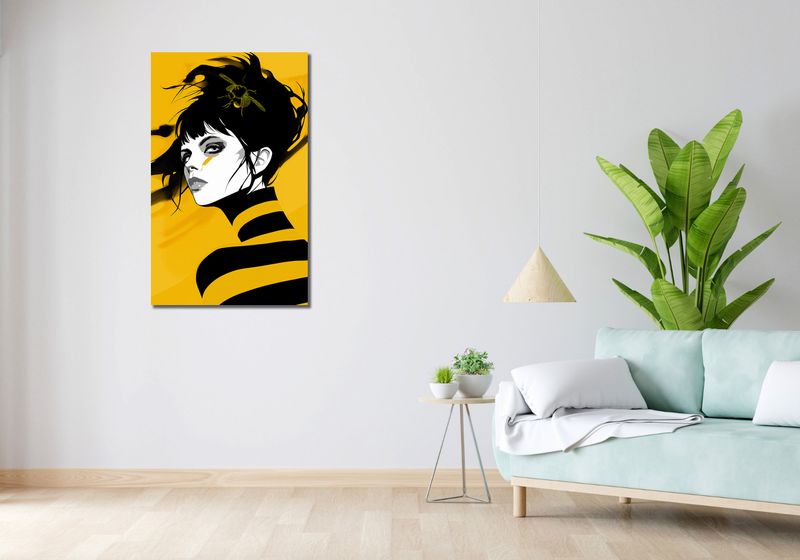 Obraz 60x100cm Żółty Wdzięk zdjęcie 2