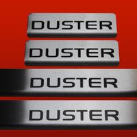 Listwa progowa DACIA DUSTER MK1 Stal nierdzewna 304 mat z czarnymi literami