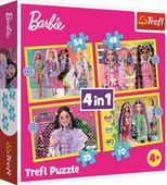 puzzle 4w1 wesoły świat barbie 34626