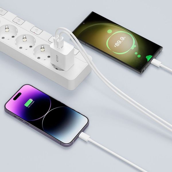 tech-protect c35w 2-port network charger pd35w white zdjęcie 5