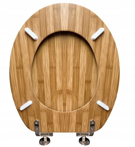 DESKA WC SEDESOWA KLOZETOWA TOALETOWA WOLNOOPADAJACA UNIWERSALNA MDF bambus na Arena.pl