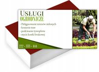 Wizytówki firmowe Foliowane 1000szt różne wzory USŁUGI OGRODNICZE