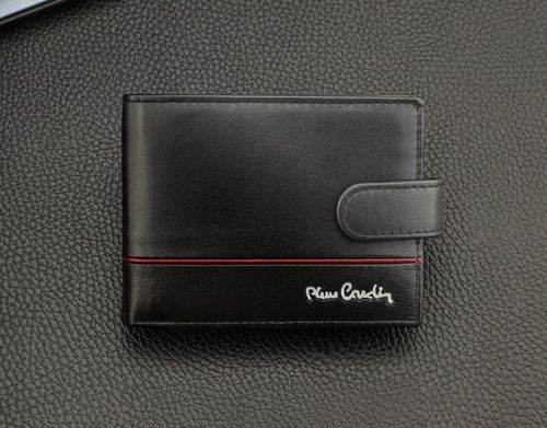 Portfel Męski Pierre Cardin Skórzany Czarny Poziomy Certyfikat Q2 na Arena.pl