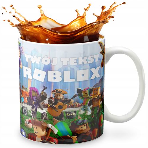 KUBEK 330ml GRAFIKA PREZENT ŚWIĘTA WZÓR - GRA ROBLOX + IMIĘ na Arena.pl