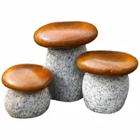 Figurki grzyby z granitu ozdoba ładny prezent