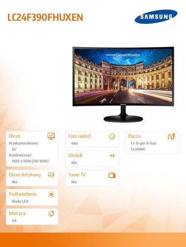 Samsung 24' C24F390FHUX na Arena.pl