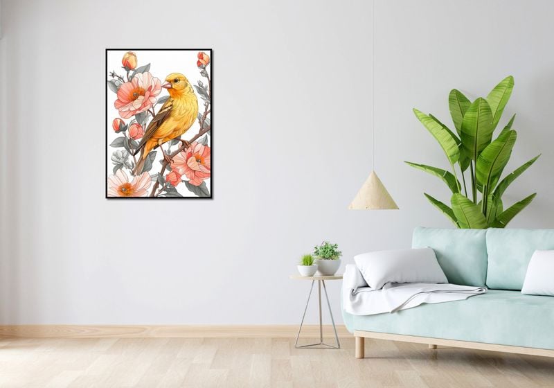 Plakat 64x90cm Wiosenny Śpiewaczek zdjęcie 4