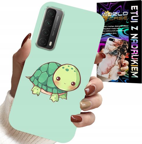 ETUI DO HUAWEI P SMART 2021 - SŁODKIE ŻÓŁWKI WZORY DLA DZIECI + SZKŁO na Arena.pl