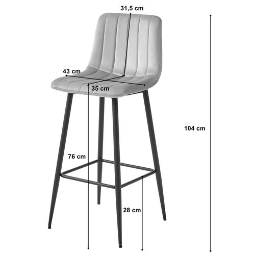 Hoker POZZA - aksamit ciemny beż / nogi czarne x 3 na Arena.pl