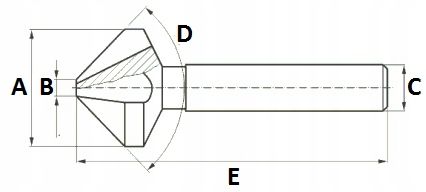 POGŁĘBIACZ FAZOWNIK FREZ 16,5mm 90 STOPNI KOBALTOWY HSS-E HSS-Co VIS na Arena.pl