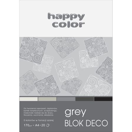 BLOK A4 170G DECO GREY HAPPY COLOR 5905130004926 na Arena.pl