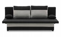 Rozkładana KANAPA SONY CZARNO SZARA Wygodna Wersalka Funkcja Spania PIANKA