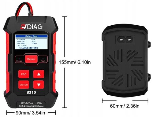 TESTER DO AKUMULATORÓW PROSTOWNIK B310 12V 24V 10A na Arena.pl
