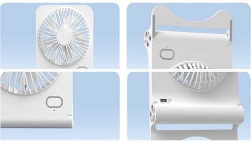 Wiatrak Wentylator Biurkowy Mini Wentylator Biurkowy USB 3 Prędkości Biały na Arena.pl