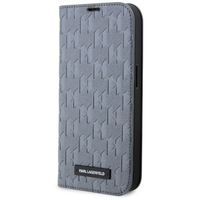 Karl Lagerfeld KLBKP14SSAKLHPG iPhone 14 6.1" bookcase srebrny/silver