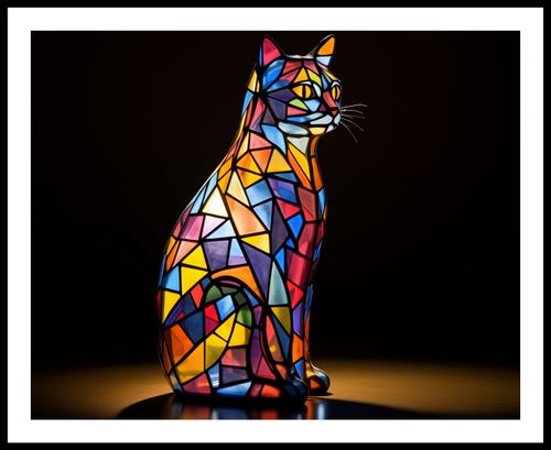 Plakat 76x60,5cm Koci Witraż na Arena.pl
