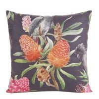POSZEWKA KOLOROWE EGZOTYCZNE KWIATY 45X45 CZARNA