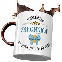 Kubek Bordowy Dla Zakonnicy Najlepsza Zakonnica Z Nadrukiem Ze Zdjęciem