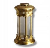 Elegancki ZNICZ LAMPION ZŁOTY SANTA MAROZZA DUŻY 33 CM złota Wieża ciężka