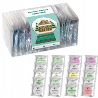 MEGA ZESTAW HERBAT ŚWIĄTECZNYCH LIŚCIASTYCH 20 SASZETEK PREZENT POD CHOINKĘ