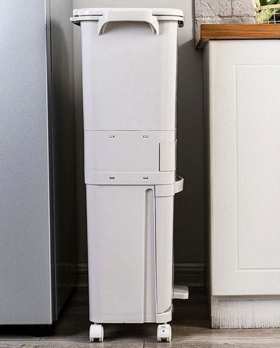 Kosz pojemnik odpady do segregacji 42L kremowy Nardan na Arena.pl