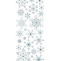 NAKLEJKI BROKATOWE ARNAMENTOWE - ŚNIEŻYNKI SILVER & BLUE 26 SZT DPNK-173