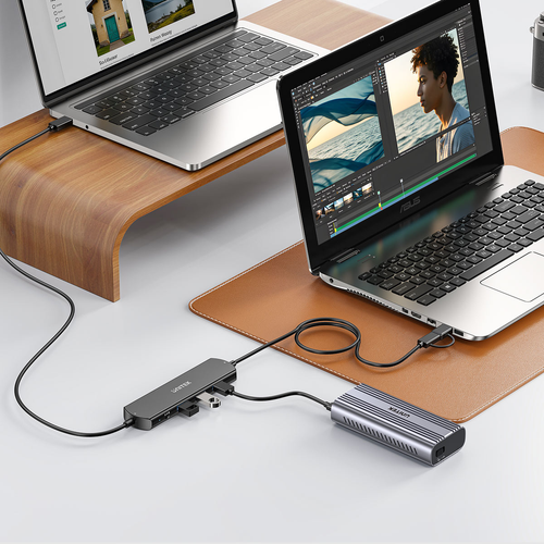 Unitek KVM Hub 10 Gbps – przełączanie między 2 hostami, 3×USB-A na Arena.pl