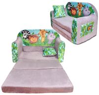 KANAPA SOFA ŁÓŻKO ROZKŁADANA SOFA DLA DZIECI MATERAC PODUSZKA MADAGASKAR