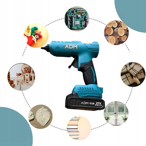 Pistolet na klej na gorąco ADM bezprzewodowy 21V 2x akumulator 12 na Arena.pl