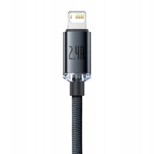 BASEUS KABEL USB DO APPLE LIGHTNING 8-PIN 2,4A 2M CZARNY + GRATIS RYSIK na Arena.pl
