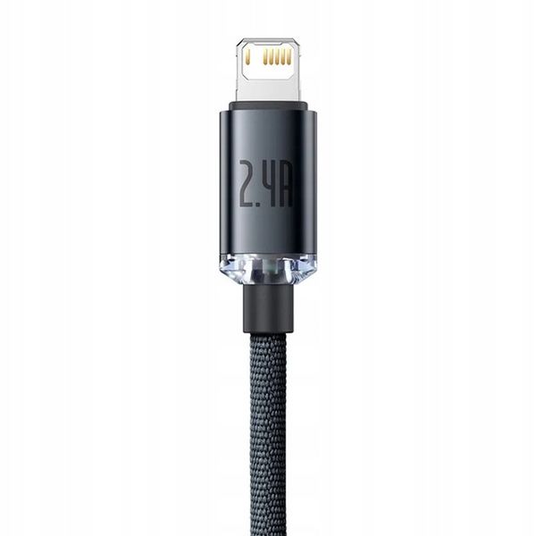 BASEUS KABEL USB DO APPLE LIGHTNING 8-PIN 2,4A 2M CZARNY + GRATIS RYSIK zdjęcie 8