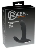 rebel plug pro - czarny model z masażerem krocza, 16,6 cm, 3 funkcje