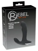 rebel plug pro - czarny model z masażerem krocza, 16,6 cm, 3 funkcje