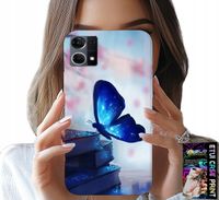 ETUI DO OPPO RENO7 4G - NIEBIESKI MOTYLEK, MOTYL, DAMSKIE WZORY