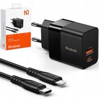 mcdodo szybka ładowarka sieciowa do iphone typ c 2x usb usb-c pd 20w