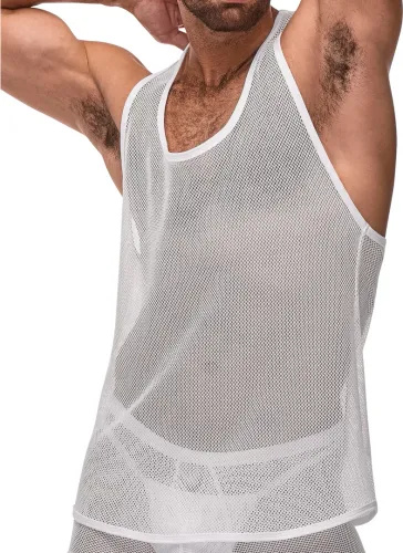 male power stretch net top l/xl czarny siateczkowy tank na Arena.pl