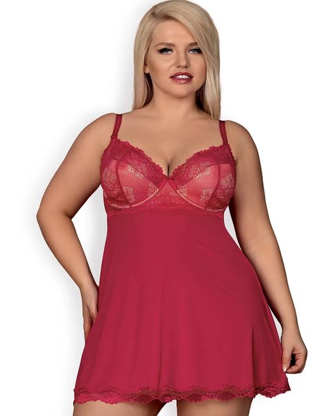 Rosalyne babydoll i stringi czerwone - przełamanie barier Obsessive S/M zdjęcie 3