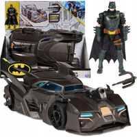 DC COMICS POJAZD BATMOBILE Z WYRZUTNIĄ + FIGURKA LALKA BATMAN 10 CM ZESTAW